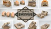 دانلود مجموعه موکاپ بسته بندی جعبه غذای کاغذی Paper Food Box Packaging