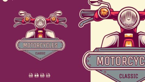 لوگوی موتورسیکلت های کلاسیک Classic Motorcycles Logo