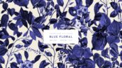 دانلود پترن گل های آبی Blue Floral