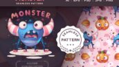 دانلود پترن شخصیت کارتونی مانستر کیدز Monster Kids Character Pattern