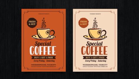 بروشور مخصوص قهوه Special Coffee Flyer