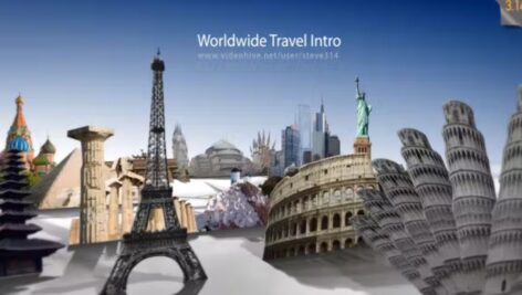پروژه افترافکت تبلیغات آژانس مسافرتی Worldwide Travel Intro Show
