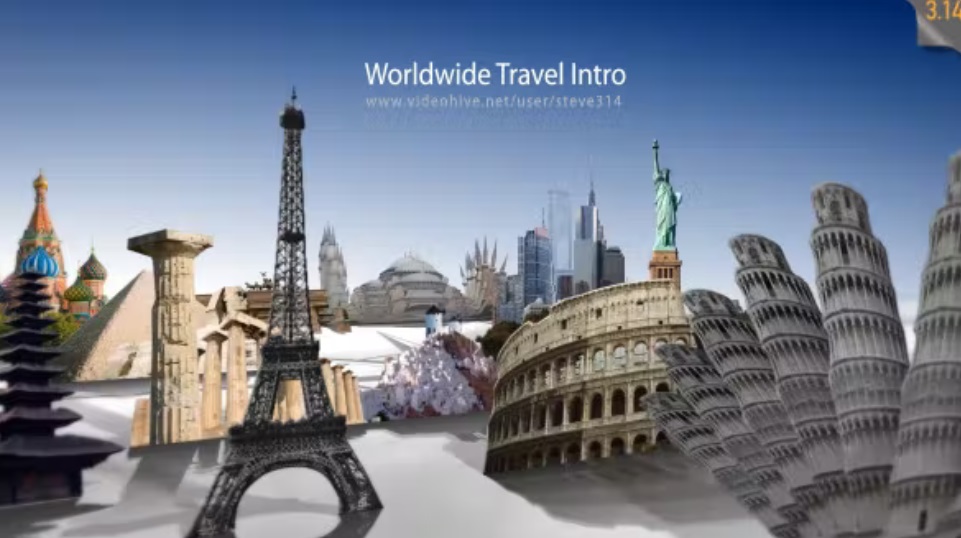 پروژه افترافکت تبلیغات آژانس مسافرتی Worldwide Travel Intro Show 