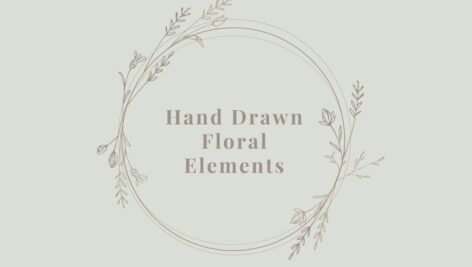 دانلود وکتور عناصر گل و بوته Floral Elements