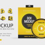 دانلود موکاپ مجموعه نرم افزار جعبه و دیسک Software Box and Disc Mockup Set