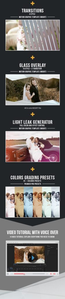 پروژه پریمیر مجموعه گرافیکی اسلایدشوی عروسی Wedding Slideshow Graphic Pack