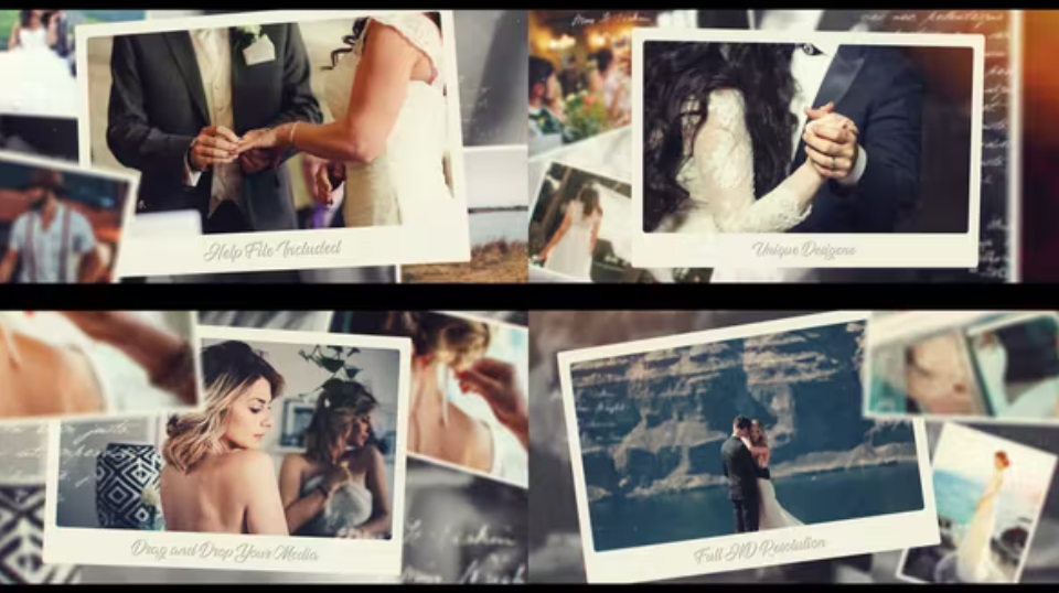 پروژه افترافکت اسلایدشو عکس عروسی Wedding Photo Slideshow Vol2