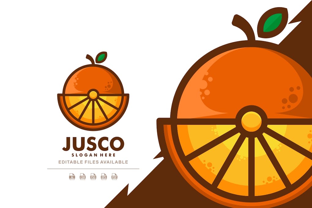 دانلود لوگو نارنجی Orange Simple Mascot Logo