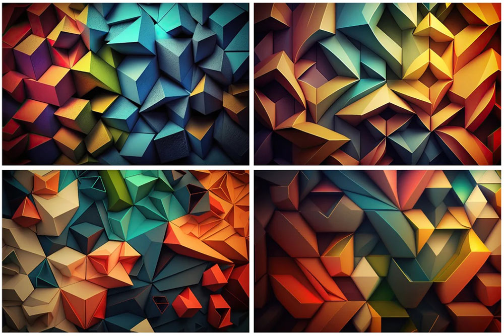 دانلود 12 بکگراند ژئومتریک باکیفیت Vibrant Geometric Backgrounds 6K
