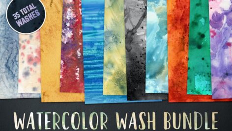 دانلود مجموعه بکگراند آبرنگی با کیفیت Watercolor Wash Bundle