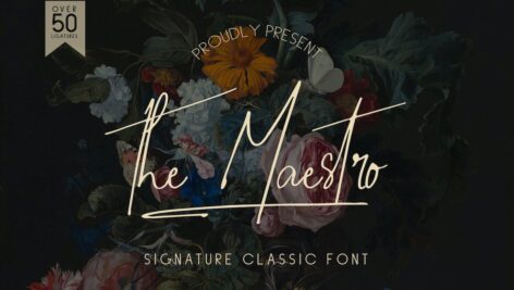 دانلود فونت کلاسیک انگلیسی The Maestro - Signature Classic Font