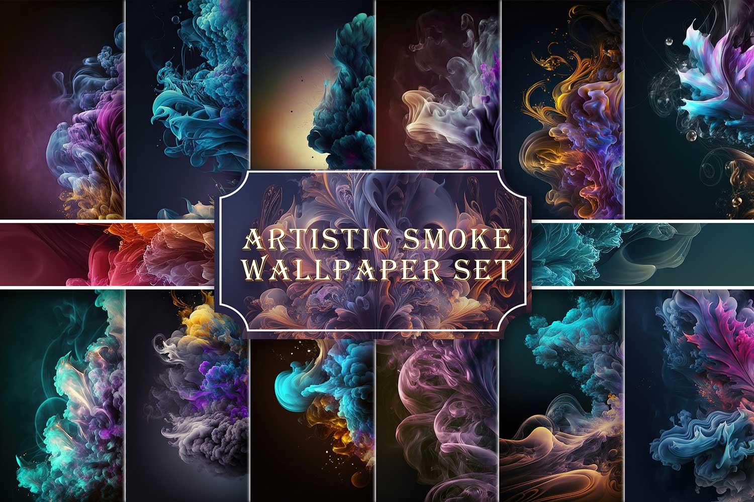 دانلود تکسچر دود رنگی هنری Artistic Smoke Colors Backgrounds