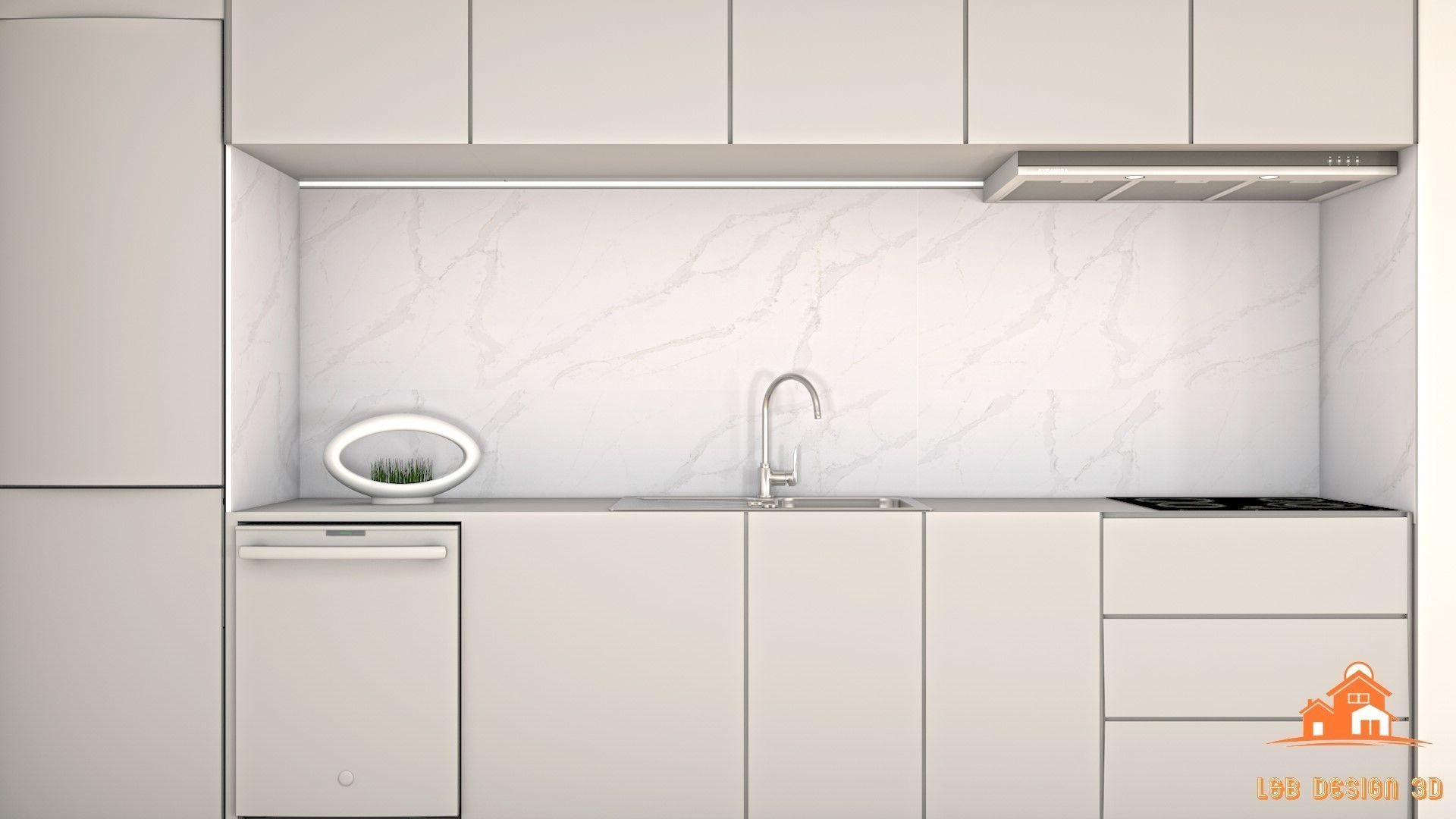 دانلود مدل آماده آشپزخانه مدرن سه بعدی Modern Kitchen 3D
