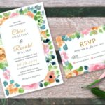 دانلود دعوتنامه عروسی آبرنگ و گلدار Floral Watercolor Wedding Invitation