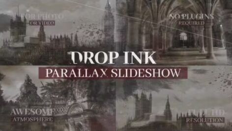 پروژه افترافکت شوریل پارالاکس Drop Inks Parallax Showreel