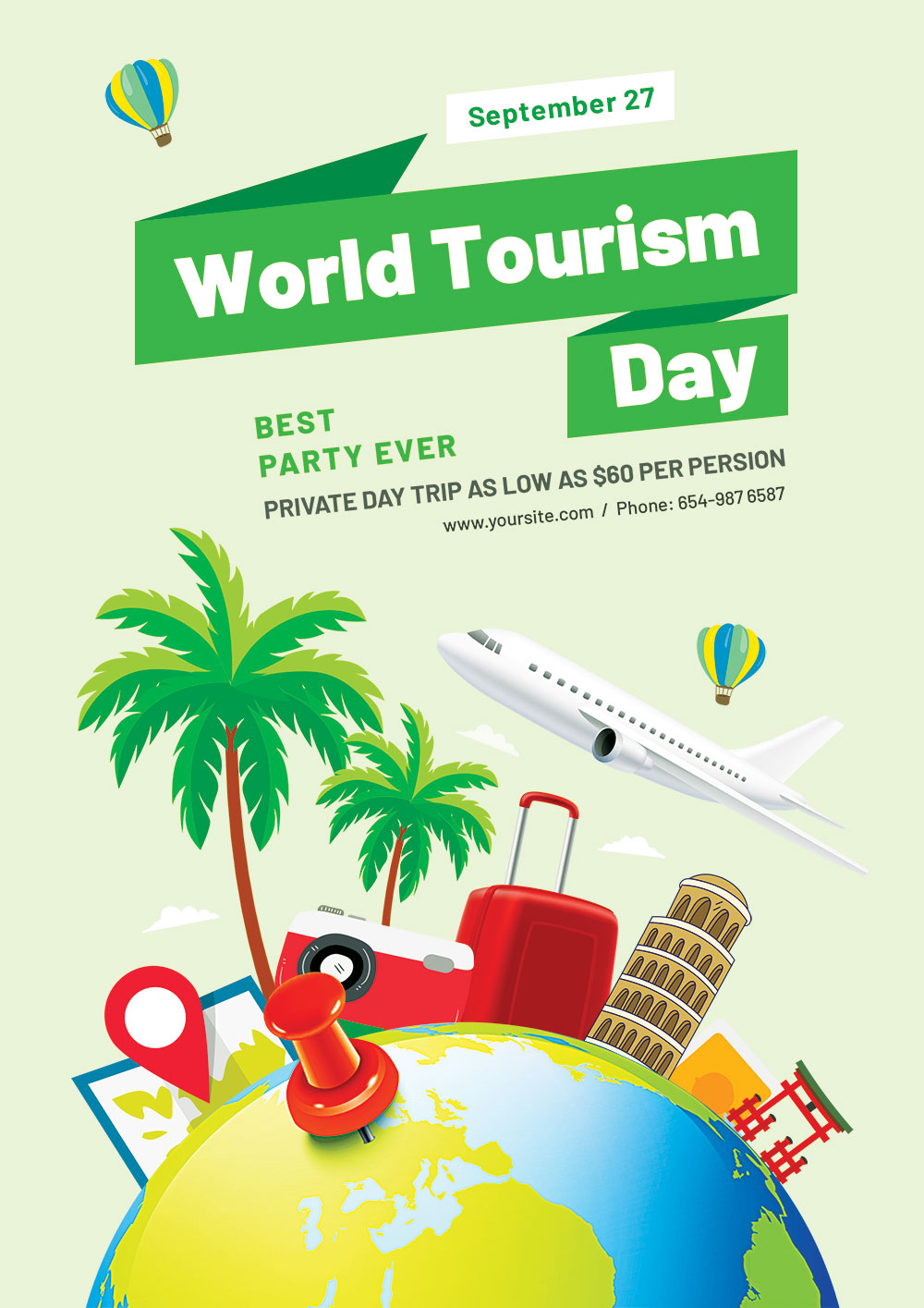 دانلود بروشور روز جهانی گردشگری World Tourism Day Flyer