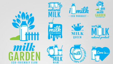 دانلود مجموعه لوگوی شیر و لبنیات Milk Logos Set