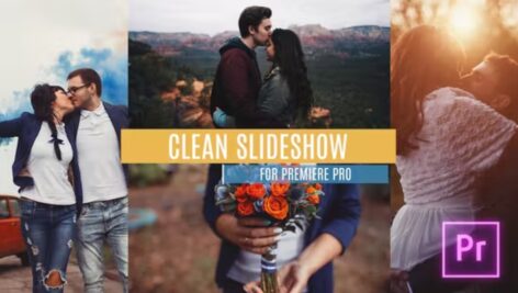 پروژه پریمیر اسلایدشو Clean Slideshow for Premiere Pro