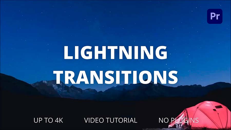 پروژه پریمیر ترانزیشن صاعقه Lightning Transitions for Premiere Pro 