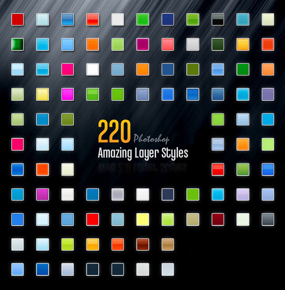 دانلود 220 استایل حرفه ای Photoshop Layer Styles