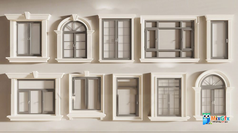 دانلود مدل های سه بعدی پنجره Window 3D models