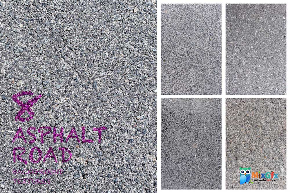 دانلود 8 تکسچر بکگراند سطح جاده آسفالت 8Asphalt Road Surface Texture Backgrounds
