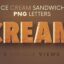 دانلود طرح حروف سه بعدی ساندویچ بستنی Ice Cream Sandwich 3D