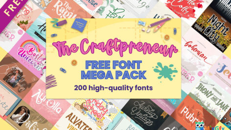 دانلود 200 فونت انگلیسی حرفه ای The Craftpreneur Font Mega Pack