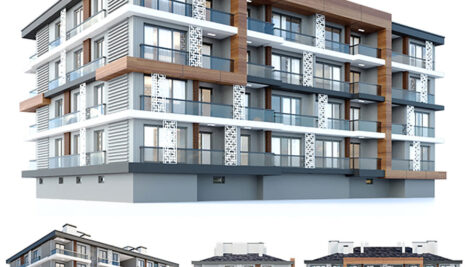 دانلود مدل سه بعدی ساختمان مسکونی مدرن Modern Residential Building