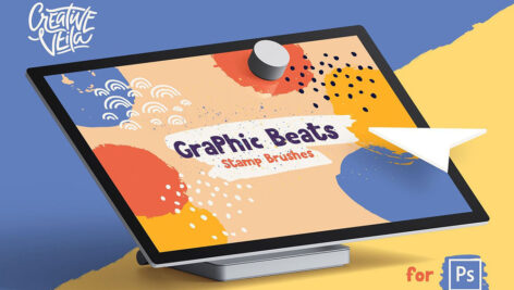 دانلود ۳۳۰ براش المان های گرافیکی فتوشاپ Graphic Beat Brushes for Photoshop