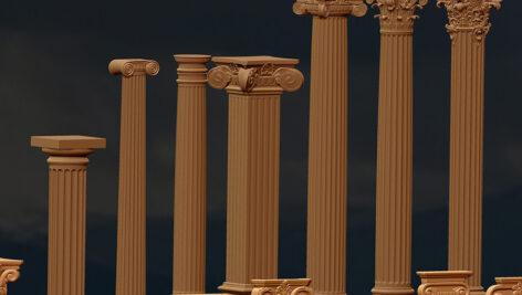 دانلود مدل سه بعدی ستون های رومی Roman Columns 3D