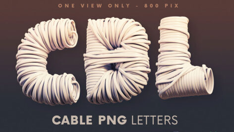 دانلود حرف کابلی سه بعدی Cable 3D Lettering