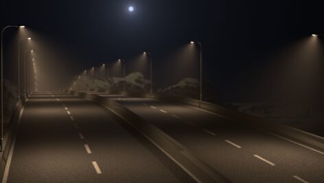 دانلود مدل سه بعدی پل بتنی جاده با تیرهای نور