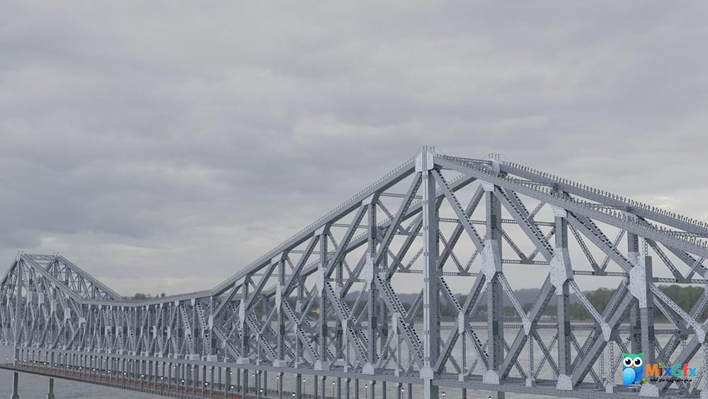 دانلود مدل سه بعدی پل سازه فلزی معلق Bridge 3D