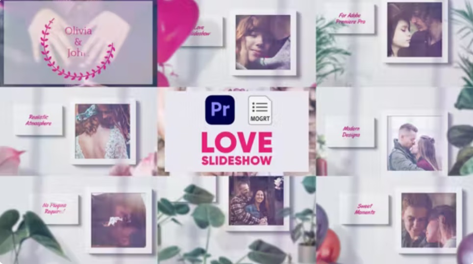پروژه پریمیر اسلایدشو عاشقانه Love Slideshow For Premiere Pro 