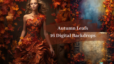 دانلود 16 بک دراپ دیجیتالی پاییزی Autumn Falling Leaves Digital