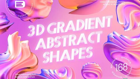 دانلود شیپ انتزاعی گرادیان سه بعدی 3D Gradient Abstract