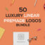 دانلود مجموعه 50 لوگوی خطی لوکس Luxury Linear Premade Logo Pack