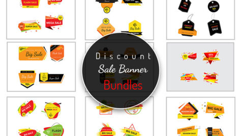 دانلود مجموعه بنرهای تخفیف و فورش ویژه Discount Sale Banners Bundle