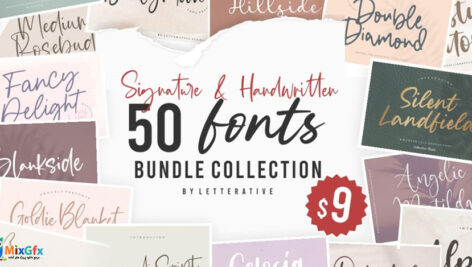 دانلود مجموعه 50 فونت زیبا و دست خط Signature & Handwritten Fonts