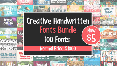 دانلود مجموعه فونت دست‌نویس خلاقانه Handwritten Fonts Bundle