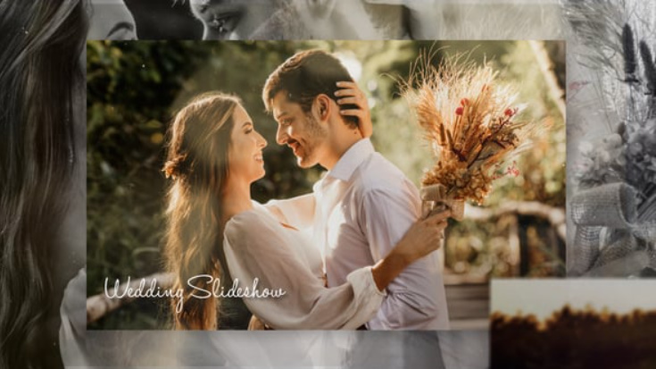 پروژه پریمیر نمایش اسلاید عکس عروسی Wedding Photo Slideshow