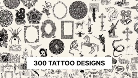 دانلود مجموعه 300 تاتو حرفه ای و خاص