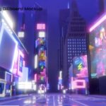 پروژه افترافکت ماکت بیلبورد شهر Cyberpunk City Billboard Mockup