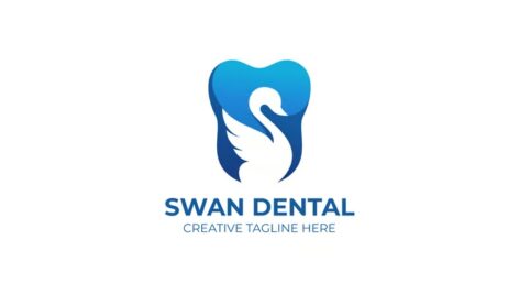دانلود لوگوی دندانپزشکی Swan Dental Logo