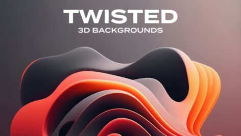 دانلود بکگراند سه‌بعدی شکل مایع پیچ‌خورده Liquid Shape 3D Backgrounds