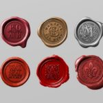 دانلود مجموعه 6 موکاپ مهر موم Wax Seal Mockup Stamps Set