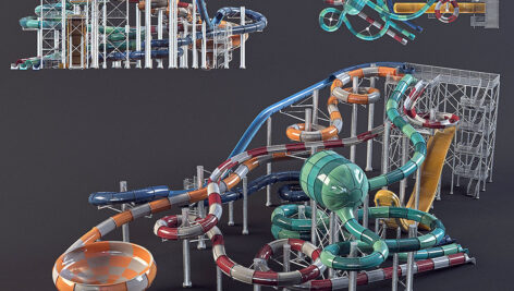 دانلود مدل سه بعدی آبجکت های تفریحات آبی Water amusement