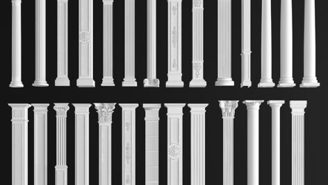 دانلود 189 مدل سه بعدی ستون های ساختمان 3D Decorative Columns