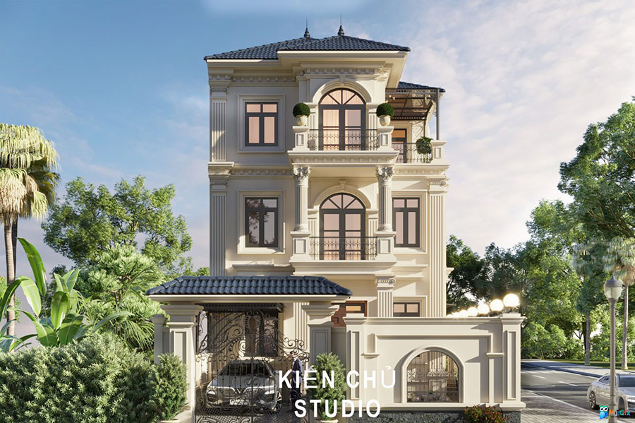 دانلود نمای بیرونی نئو کلاسیک ویلا ترپبلکس